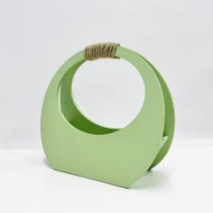 Кашпо сумка круглая маленькая 280*300*120 фисташковый