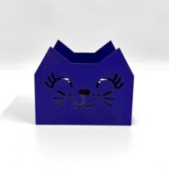 Кашпо Котики фиолетовый Акция