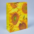 Пакет подарочный Подсолнухи 1, 32*26*12см (уп 12шт)
