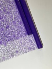 Пленка Цветы фиолетовый  70см*10ярд ± 5%