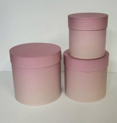 Коробки круглые Набор из 3х (13,5*13,5/16*16/18*18) Градиент 9