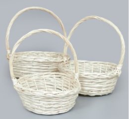 Корзины из ивы 45*15*45, 38*14*40, 32*12*35, 3шт, S. круг, натуральный