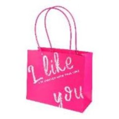 Сумка с пластиковыми ручками I Like you 30х13х25cm розовый