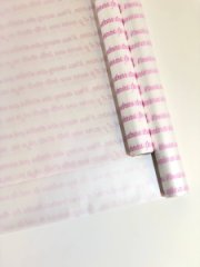 Матовая пленка двухсторонняя на втулке 50мкр Перламутр белый/Маленький принц розов 60 см*10 ярд ± 5%