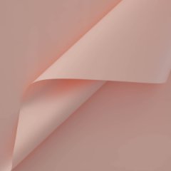 Пленка матовая Корея однотонная двухсторонняя пудровый 58см*10м±5% 50мкм