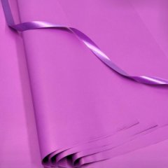 Пленка матовая однотонная двухсторонняя сиреневый 10 листов 58*58 65мкм