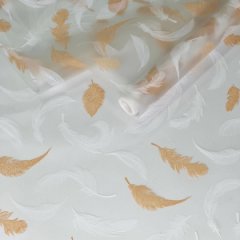 Пленка матовая (MDS) Перьябелый/пастель св.-бежевый 70см,40мкм,10м