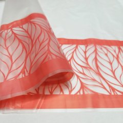 Пленка матовая с рисунком 50 мкр Листья красная 60см*8,5м