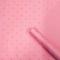 Пленка матовая однотонная Мелкий горошек розовый коралл/розовый щербет 48см*10м±5% 65мкм