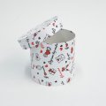 Коробка круглая 16*16 Я люблю тебя рисунок черный/красный на белом