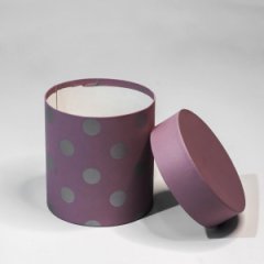 Коробка круглая 13*13 Горох крупный пудра