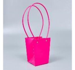 Сумка с пластиковыми ручками 13*9,5*15,5 cm фуксия