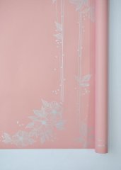 Пленка матовая однотонноя двухсторонняя Цветы розовый жемчуг 58см*10м ± 5% 65мкр