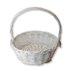 Корзина плетеная (ива): 40*40*15H*41HH, 1 шт., белый