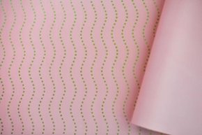 Пленка матовая двухст.с рисункомТочка волнацв.нюдовый/золото 58см*12м±5% 50мкр