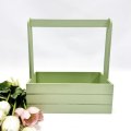 Декоративный ящик прямоугольный декор Рейки 245*125 h270 фисташковый