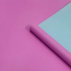 Крафт бумага двухцветная Бирюзовый/Сиреневый 68см/60гр/10 м ± 5%