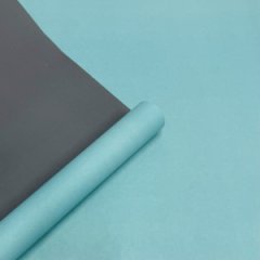 Бумага матовая пл.двухсторонняя серый\бирюзовый 68 см*10 м ± 5%