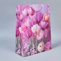 Пакет подарочный Тюльпаны 7, 40*30*12см (уп 12шт)