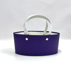 Коробка сумка Овал с 2 ручками фиолетовый