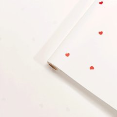 Пленка матовая двухсторонняя Романтика белый/красные 10 листов 58*58 65мкр