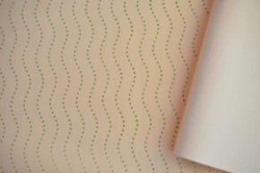 Пленка матовая двухст.с рисункомТочка волнацв.персик/золото 58см*12м±5% 50мкр