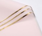 Упак. материал флористическая пленка Золотой кант, 58х58 см, светло-розовый, 20 листов /упак