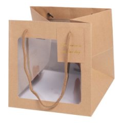 Пакет для цветов Окно 21х21х21cm, 10шт/уп, цв.крафт