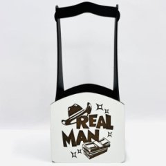 Декоративный ящик квадратный с высокой ручкой 140*125*h300 Real man черный