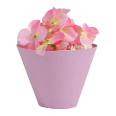 Конус под цветы 11,5*17*12 .нежно-розовый