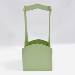 Декоративный ящик квадратный с высокой ручкой 140*125*h300 фисташковый