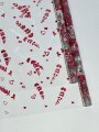 Пленка прозрачная двухцветная с рисунком Лаванда бело- розовая 70см*10ярд ± 5%