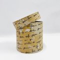 Коробка круглая 16*16 Розы письмо белый/графит на коричневом фоне