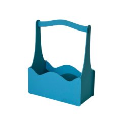 Декоративный ящик из фанеры с высокой  ручкой  255*125 h300 бирюзовый