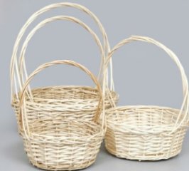 Корзины из ивы 46*15*50, 38*14*45, 33*13*38, 27*11*32, 4шт, S. круг, натуральный