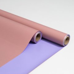 Пленка матовая Корея двухсторонняя танго/нежная сирень 48см*10м 60мкр