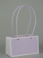 Пакет матовый Мастхэв стайл прямоугольный 22*10*13см лавандовый/белый