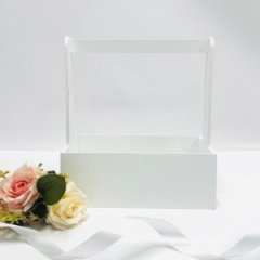 Декоративный ящик прямоугольный 245*125 h270  белый