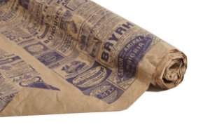 Бумага Эко-крафт Винтажная газета фиолетовый 70см*5 ярд ± 5%