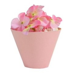 Конус под цветы 11,5*17*12 .пудровый