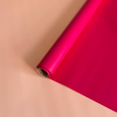 Пленка матовая двухсторонняя яркая малина/розовая беж 58см*10м±5% 65мкм