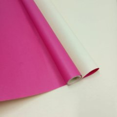 Крафт бумага двухцветная Малиновый/Бледно-желтый 68см/60гр/10 м ± 5%