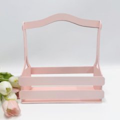 Декоративный ящик двухреечный прямоугольный 250*125 h255 Королевско-розовый