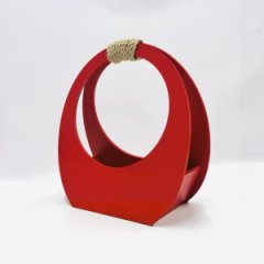 Кашпо сумка круглая большая 350*320*150 красный