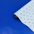 Пленка матовая двухсторонняя Мелкий горошек небесно-голубой/ синий 58см*10м±5% 65мкм