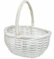 Корзина из ивы, овал, 23*19*12*23см, белый