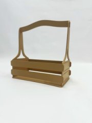 Декоративный ящик двухреечный прямоугольный 250*125 h255 Кофе с молоком