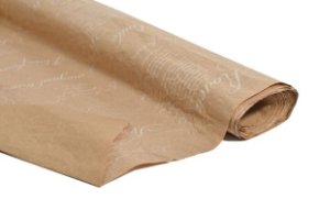 Бумага Эко-крафт Стихи белый 70см*5 ярд ± 5%