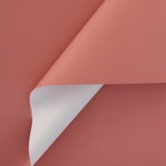 Пленка матовая двухсторонняя белый/коралловый 10 листов 58*58 50мкр
