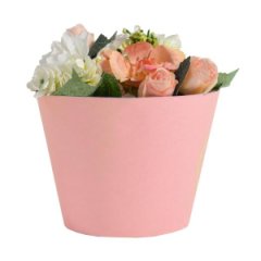 Конус под цветы 13,5*20*14 .пудровый